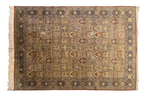 Lot 145 - A silk-on-silk Qum carpet with a...