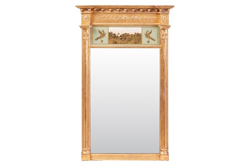 Lot 136 - A Regency style inverted breakfront pier...