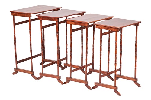 Lot 126 - A quartetto of late George III mahogany tables,...