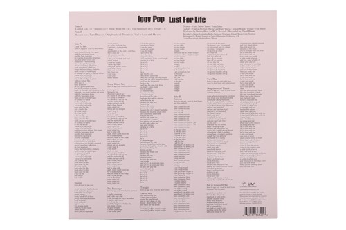 Lot 145 - Iggy Pop, Lust For Life, 2017, Autographed LP...