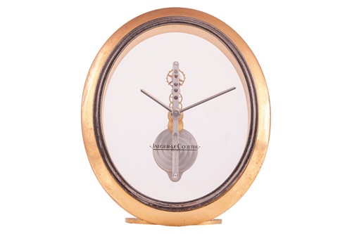 Lot 228 - A Jaeger Le Coultre 'Ovale' desk clock, with...