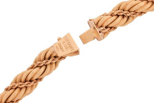 Lot 213 - Tiffany & Co. - a double rope twist necklace...