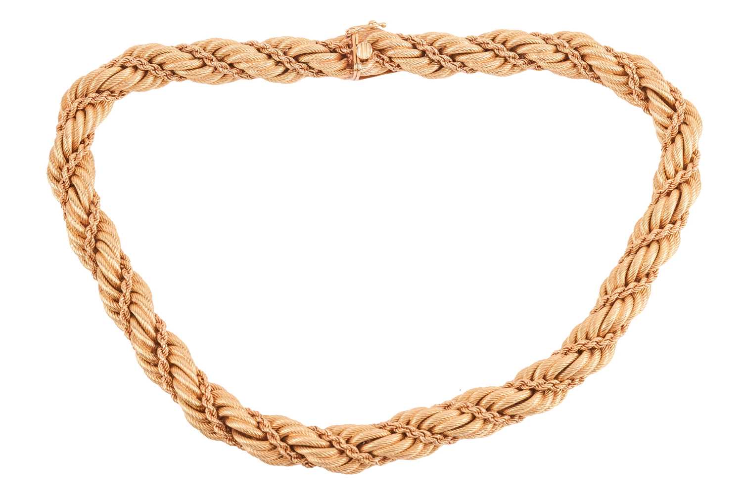 Lot 213 - Tiffany & Co. - a double rope twist necklace...
