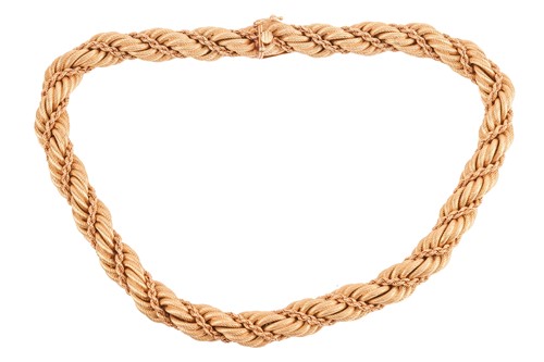 Lot 213 - Tiffany & Co. - a double rope twist necklace...