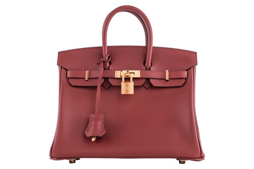 Lot 227 - Hermès - a Birkin Retourne 25 in Rouge H Veau...