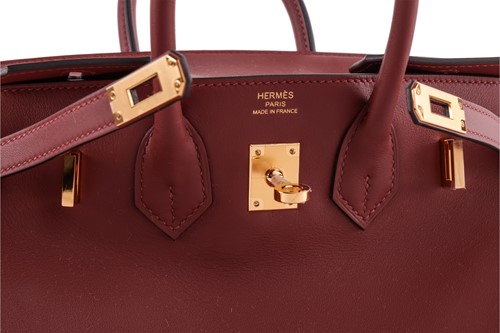 Lot 227 - Hermès - a Birkin Retourne 25 in Rouge H Veau...