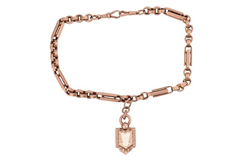 Lot 11 - A Late Victorian locket on chain, comprising a...