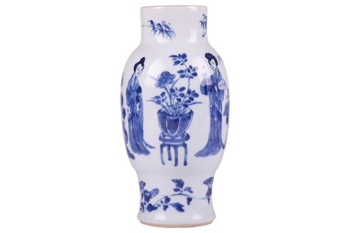 Lot 57 - A Chinese Transitional/ Kangxi blue and white...