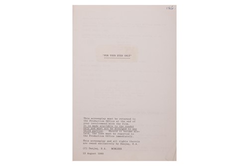 Lot 39 - The Marc Wolff Collection: James Bond: For...