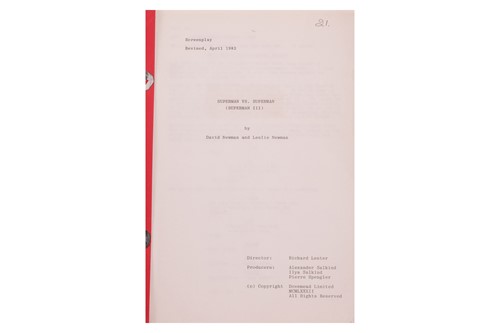 Lot 107 - The Marc Wolff Collection: Superman III (1983)...