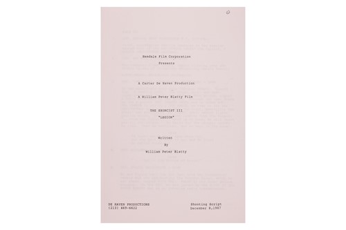 Lot 97 - The Marc Wolff Collection: The Exorcist III:...
