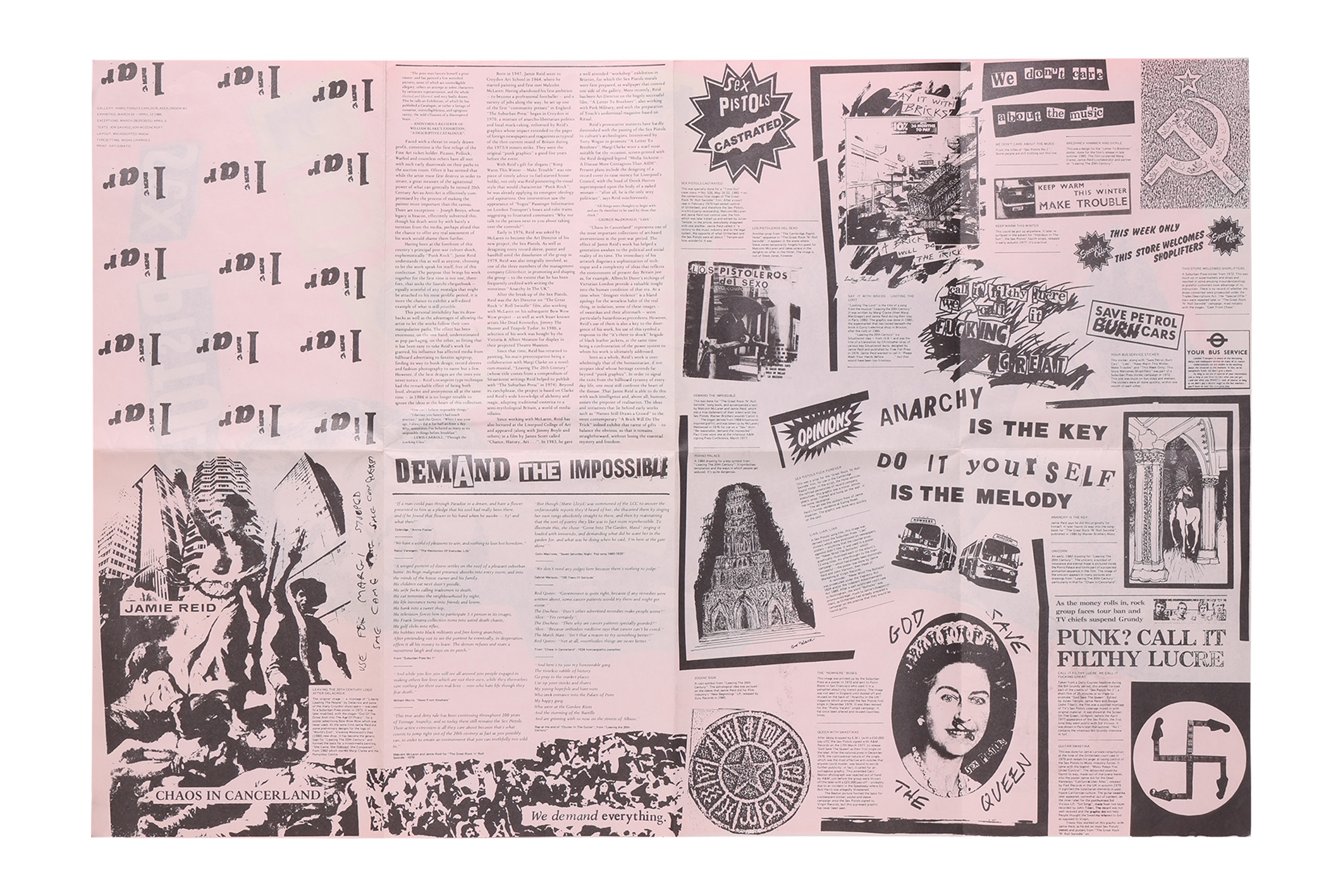 Lot 153 - Jamie Reid: Sex Pistols: 'Fuck Forever',