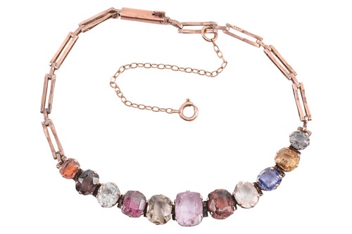 Lot 190 - A Harlequin bracelet, comprising a series of...