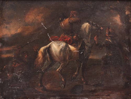 Lot 42 - Follower of Philips Wouwerman A Traveller...