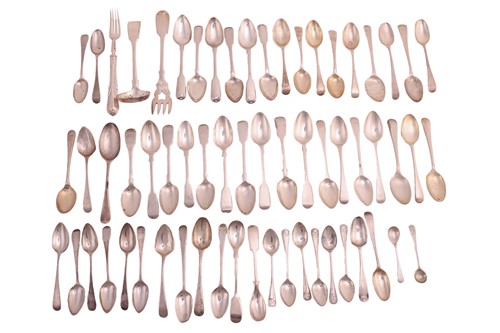 Lot 314 - A large quantity of mixed teaspoons; including...