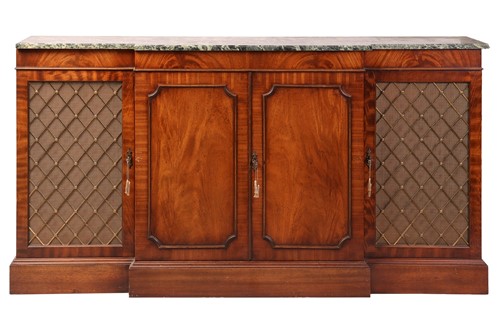 Lot 93 - A Regency style mahogany breakfront...