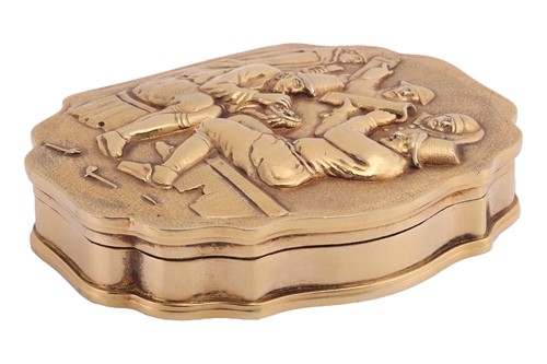 Lot 277 - A Victorian silver gilt snuff box, by James...