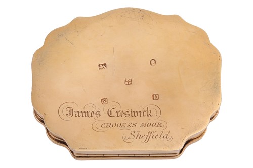 Lot 277 - A Victorian silver gilt snuff box, by James...