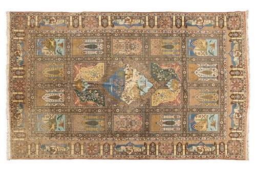 Lot 119 - A large Baktiari garden carpet with muliple...