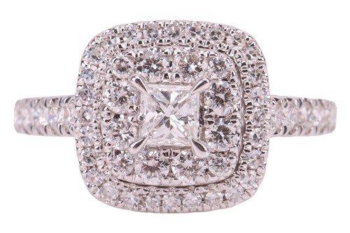 Lot 175 - A diamond-set cluster ring, with an estimated...