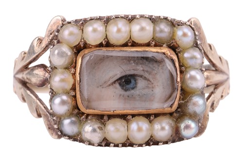 Lot 240 - A George III lover's eye portrait miniature...