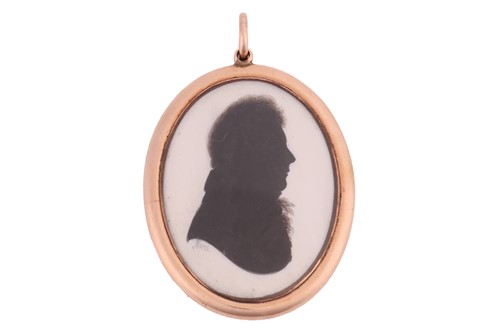 Lot 241 - A silhouette miniature, by Miers; The cream...