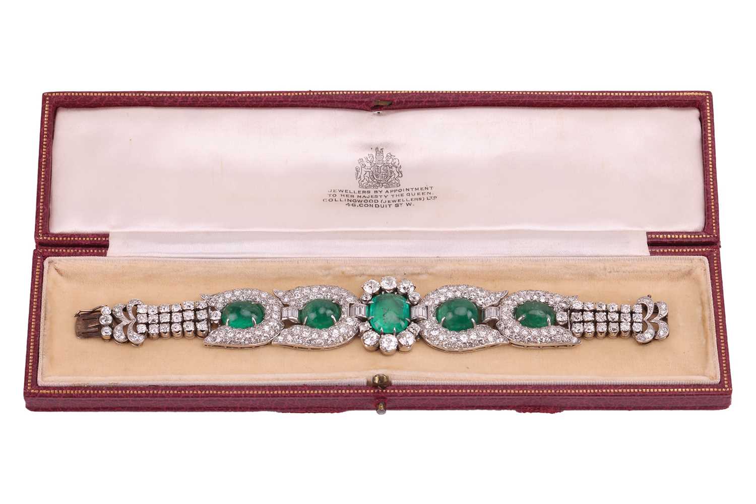 Lot 230 - A mid-20th Century emerald and diamond...