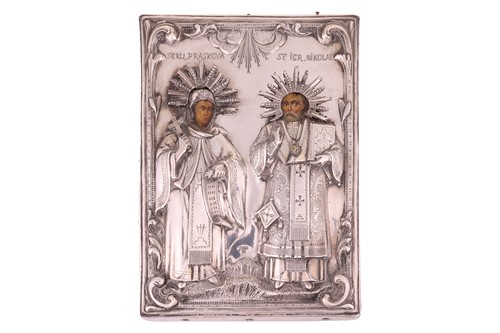 Lot 162 - A Romanian/Russian icon of St. Paraskeva...