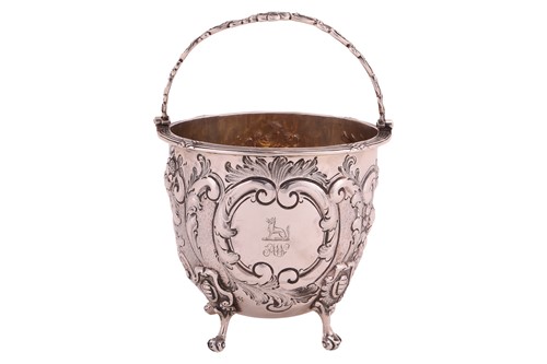 Lot 330 - A George III basket with swing handle, by...