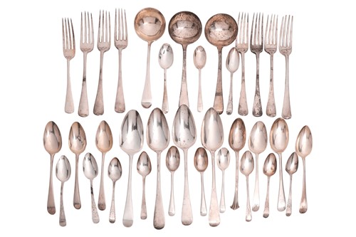 Lot 351 - A mixed quantity of silver flatware including...