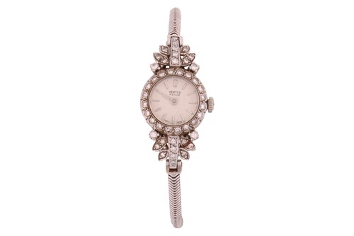 Lot 250 - A Vertex diamond-set cocktail watch, the...