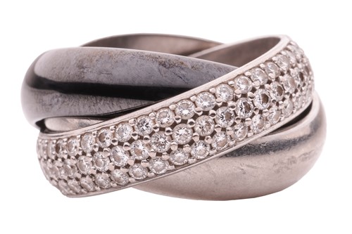 Lot 149 - Cartier - a trinity ring in ceramic, classic...