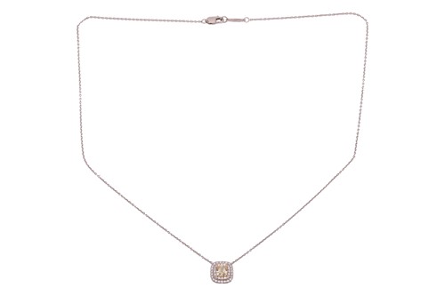 Lot 233 - Tiffany & Co. - a yellow diamond 'Soleste'...