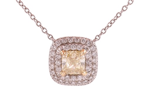 Lot 233 - Tiffany & Co. - a yellow diamond 'Soleste'...