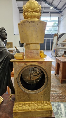Lot 41 - A French Empire bronze, gilt bronze and...