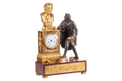 Lot 41 - A French Empire bronze, gilt bronze and...