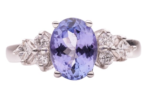 Lot 167 - A diamond and tanzanite ring by Iliana, the...