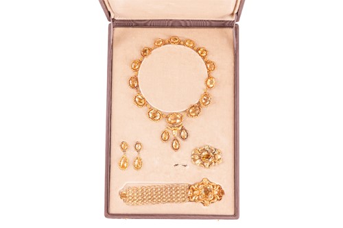 Lot 226 - An early to mid 19th Century citrine parure,...