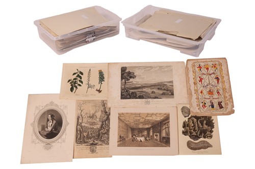 Lot 141 - Two boxes of various loose bookplates,...
