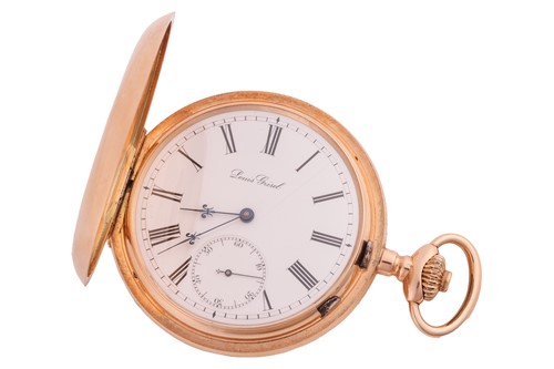 Lot 299 - A ‘14K’ full-hunter pocket watch by Louis...