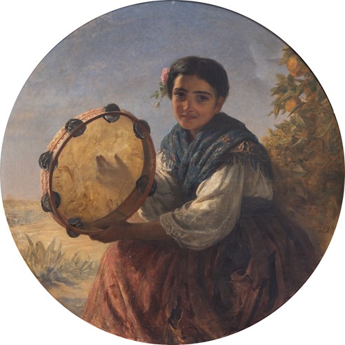 Lot 9 - Edwin Long (British 1829-1891) The Tambourine...