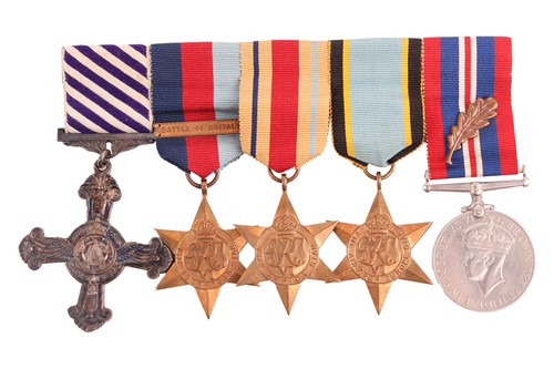 Lot 1 - A World War II D.F.C. medal group, awarded to...