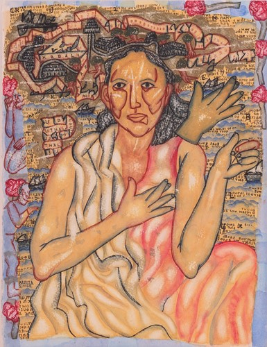 Lot 31 - Arpita Singh (Indian b.1937) 'Crossed Fingers'...