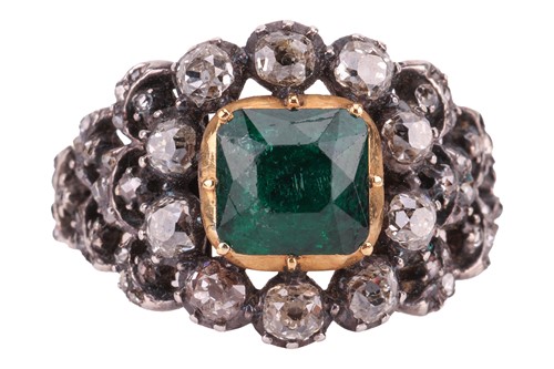 Lot 235 - A late 18th Century emerald and diamond...