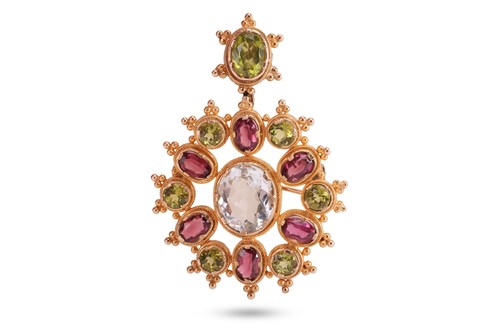 Lot 129 - An Etruscan Revival-style brooch cum pendant...