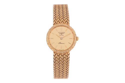 Lot 267 - Longines Lady’s Presence 9ct Wrist Watch...