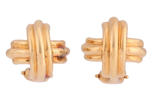 Lot 85 - Tiffany & Co. - a pair of 'Signature X'...