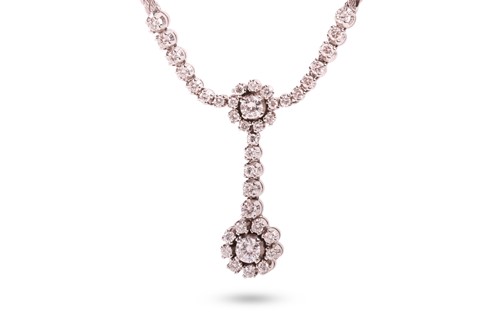 Lot 108 - A diamond-set necklace, with an estimated...
