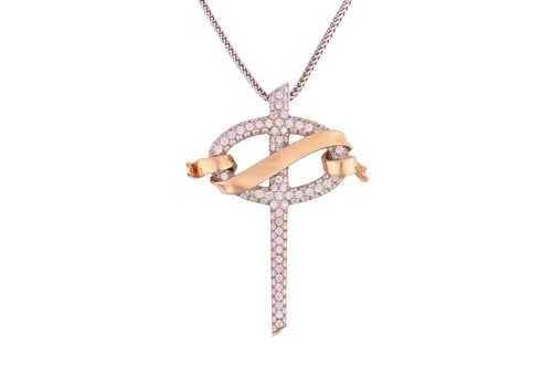 Lot 49 - Theo Fennell - a diamond-set 'Motto' pendant...