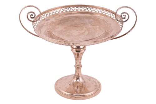 Lot 324 - An Edwardian silver fruit stand; circular with...